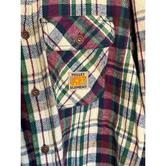 Millet Element Flannel Plaid Shirt Men's sz XL NEW Heavyweight warm - Picture 7 of 8